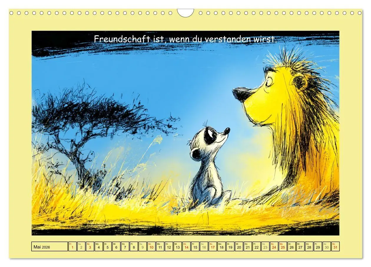 Bild: 9783516740059 | Kleine Wächter. Erdmännchen und Weisheiten (Wandkalender 2026 DIN...