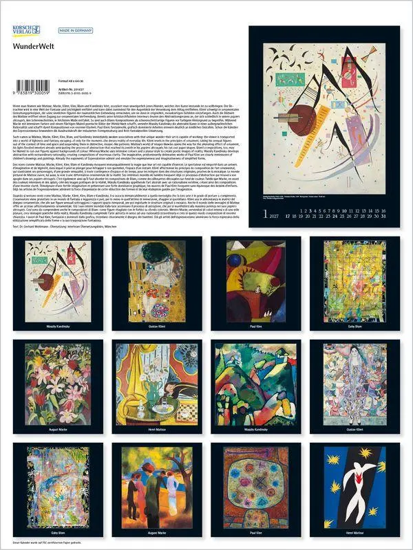 Bild: 9783819300059 | WunderWelt 2027 | Verlag Korsch | Kalender | Spiralbindung | 14 S.