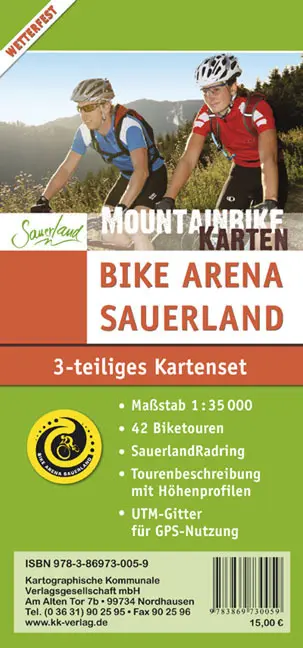 Cover: 9783869730059 | KKV Mountainbikekarte Bike Arena Sauerland, 3 Bl. | (Land-)Karte
