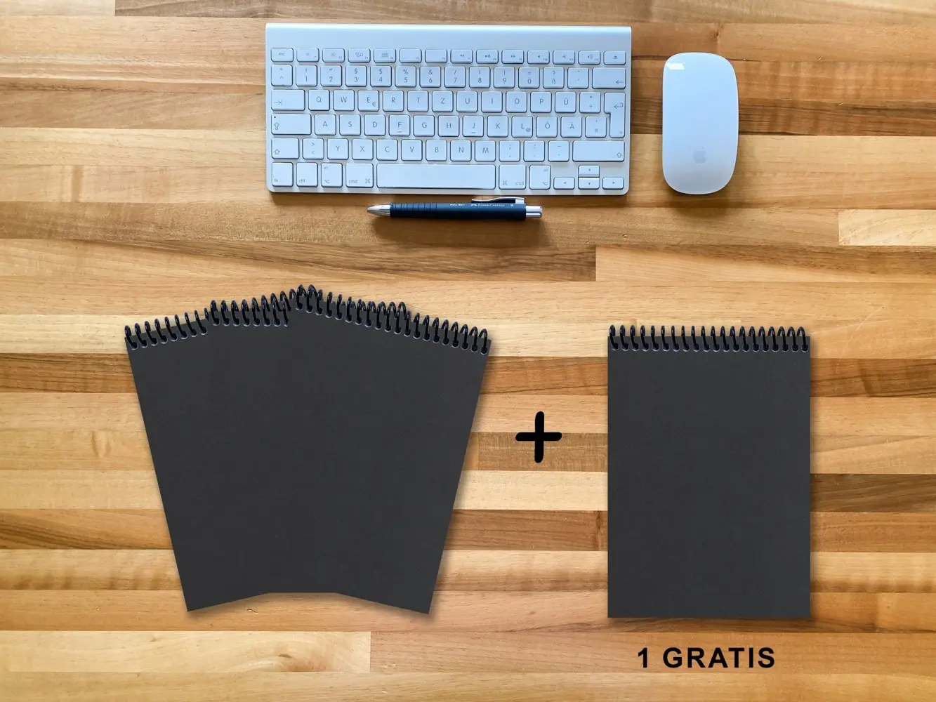 A 5 Notizblock - Set, 3+1 gratis, Luxury 80 Seiten SCHWARZ ONYX GLITTER-OPTIK, to do