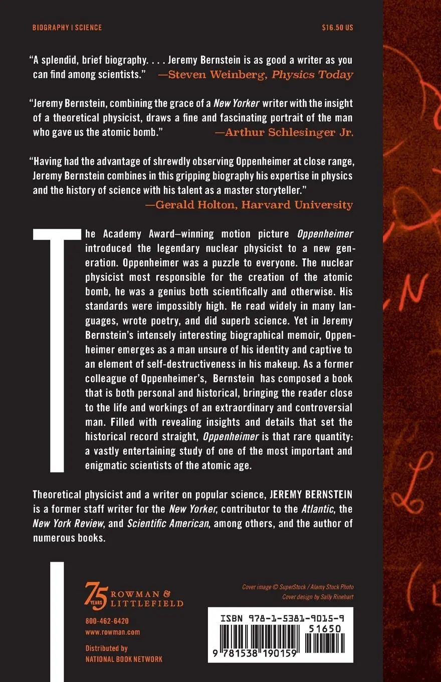 Rückseite: 9781538190159 | Oppenheimer | Portrait of an Enigma | Jeremy Bernstein | Taschenbuch
