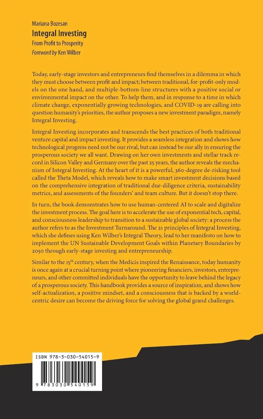 Rückseite: 9783030540159 | Integral Investing | From Profit to Prosperity | Mariana Bozesan | xl