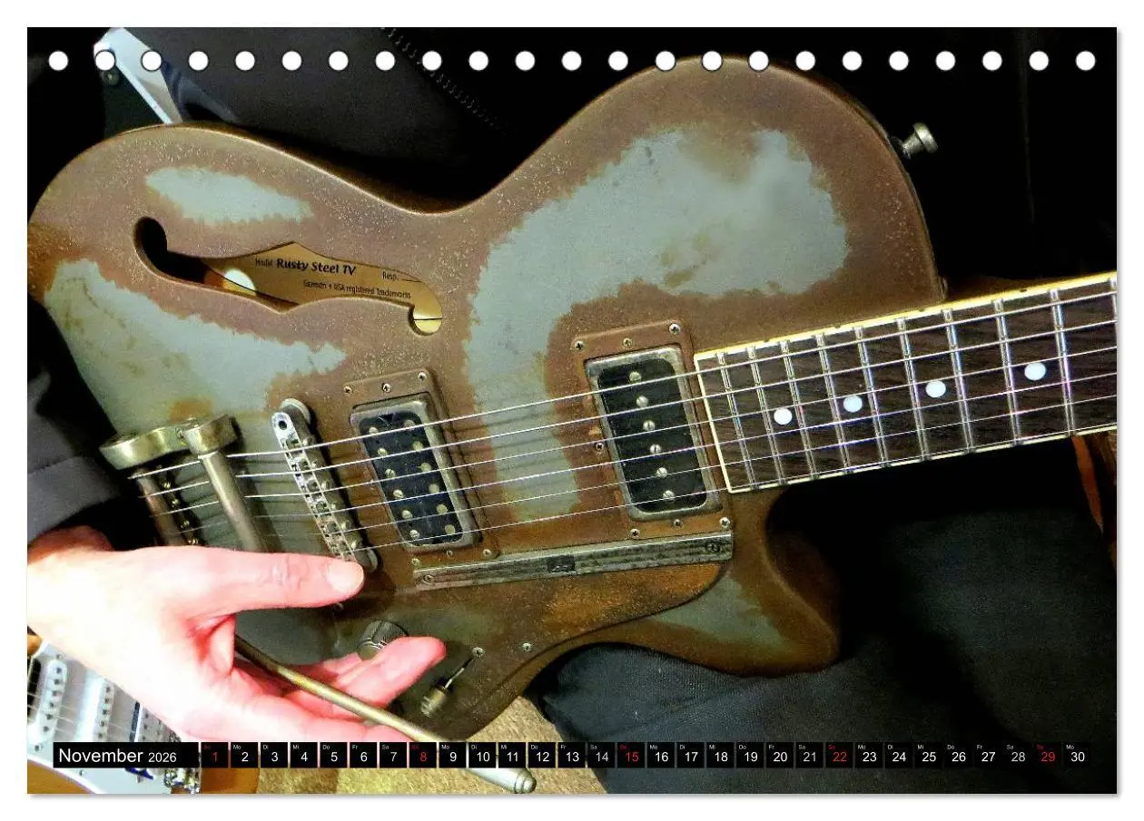 Bild: 9783457950159 | JAZZGITARREN in Szene gesetzt (Tischkalender 2026 DIN A5 quer),...