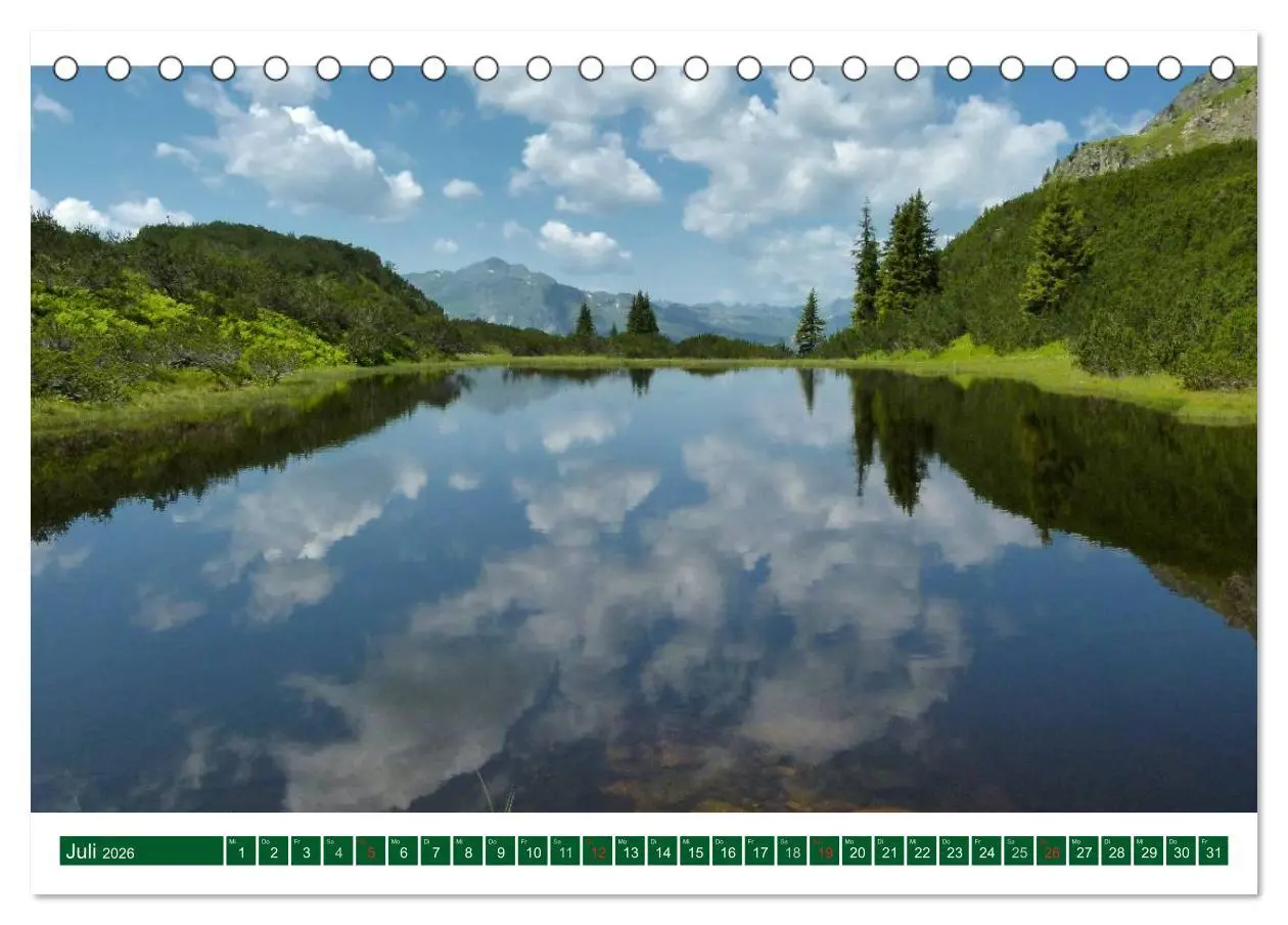Bild: 9783516110159 | Montafon (Tischkalender 2026 DIN A5 quer), CALVENDO Monatskalender