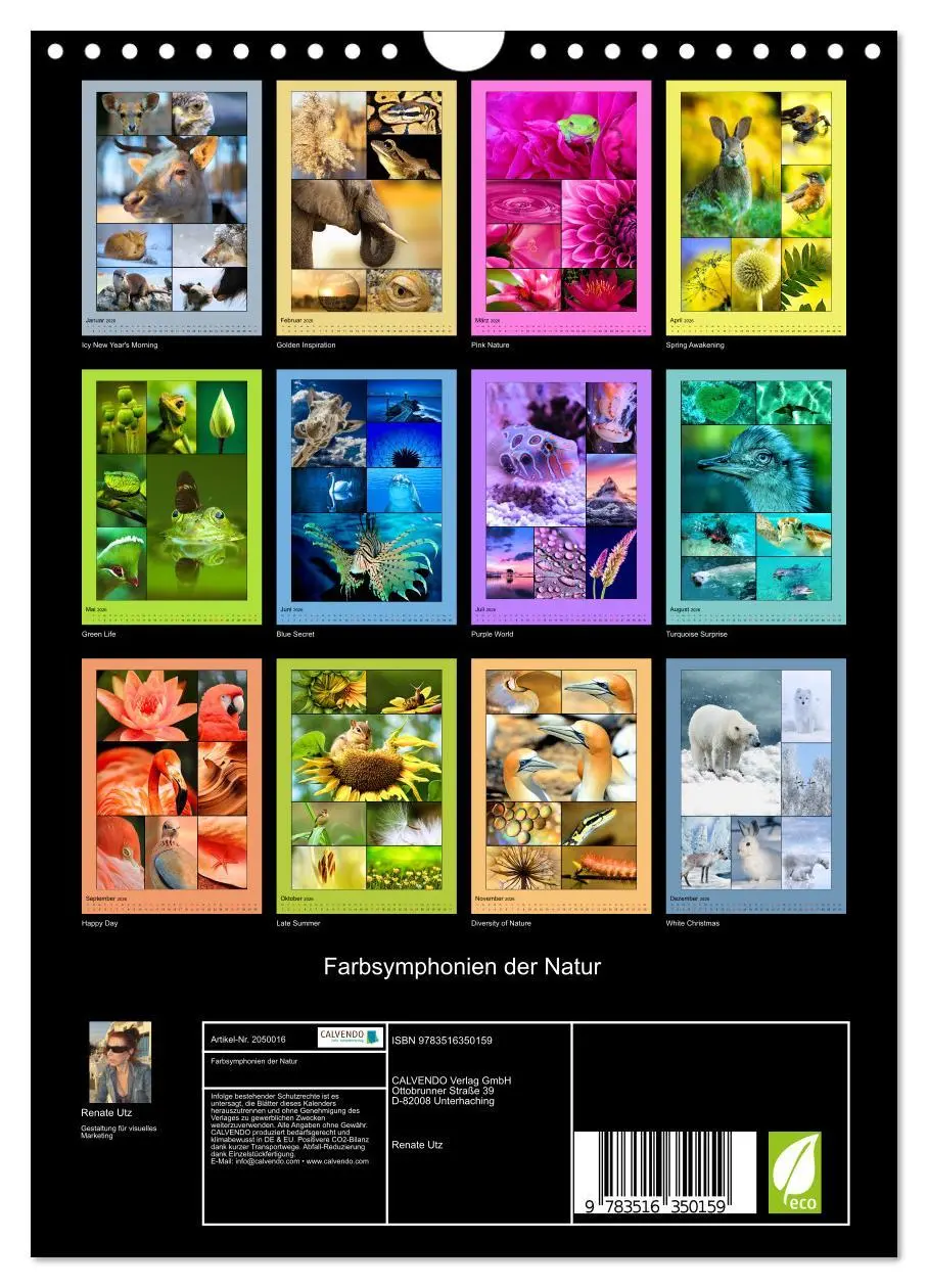 Bild: 9783516350159 | Farbsymphonien der Natur (Wandkalender 2026 DIN A4 hoch), CALVENDO...