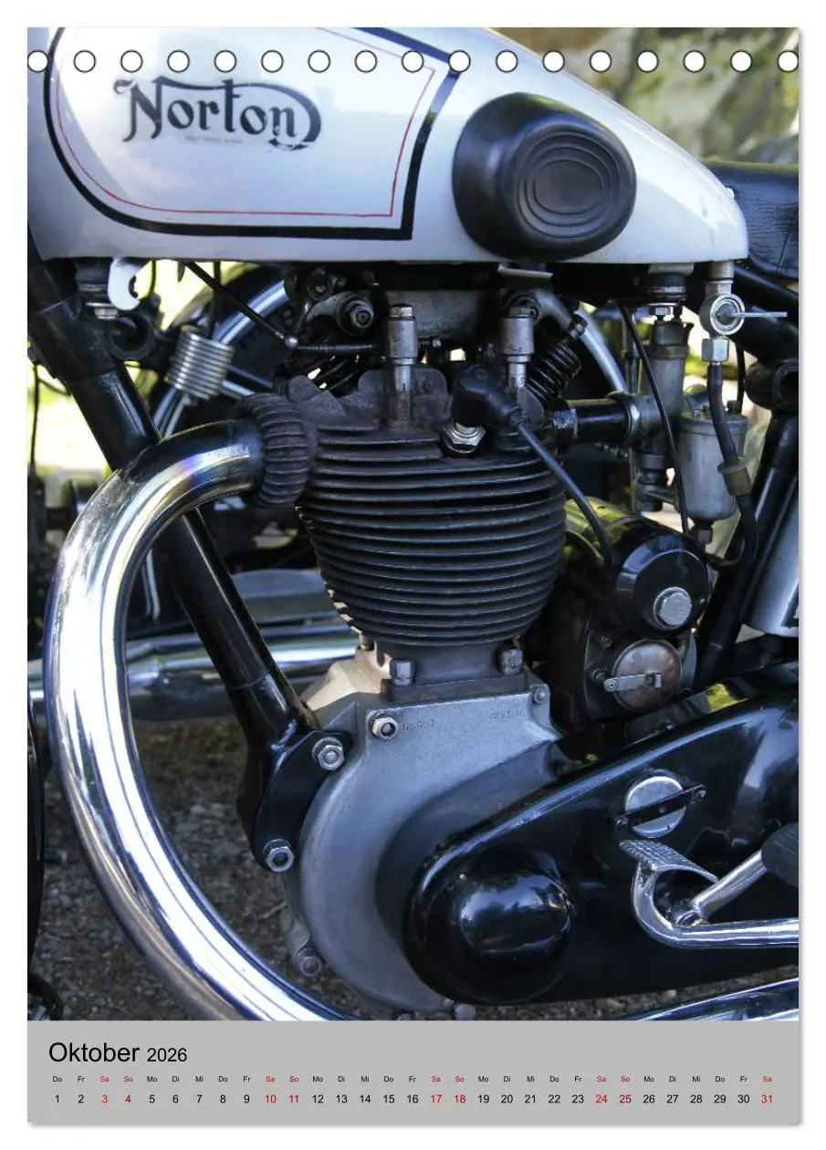 Bild: 9783516420159 | Motorrad Oldtimer - Motoransichten (Tischkalender 2026 DIN A5...