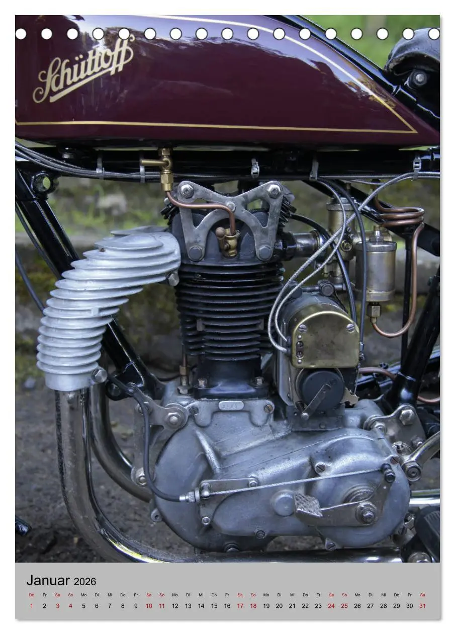 Bild: 9783516420159 | Motorrad Oldtimer - Motoransichten (Tischkalender 2026 DIN A5...