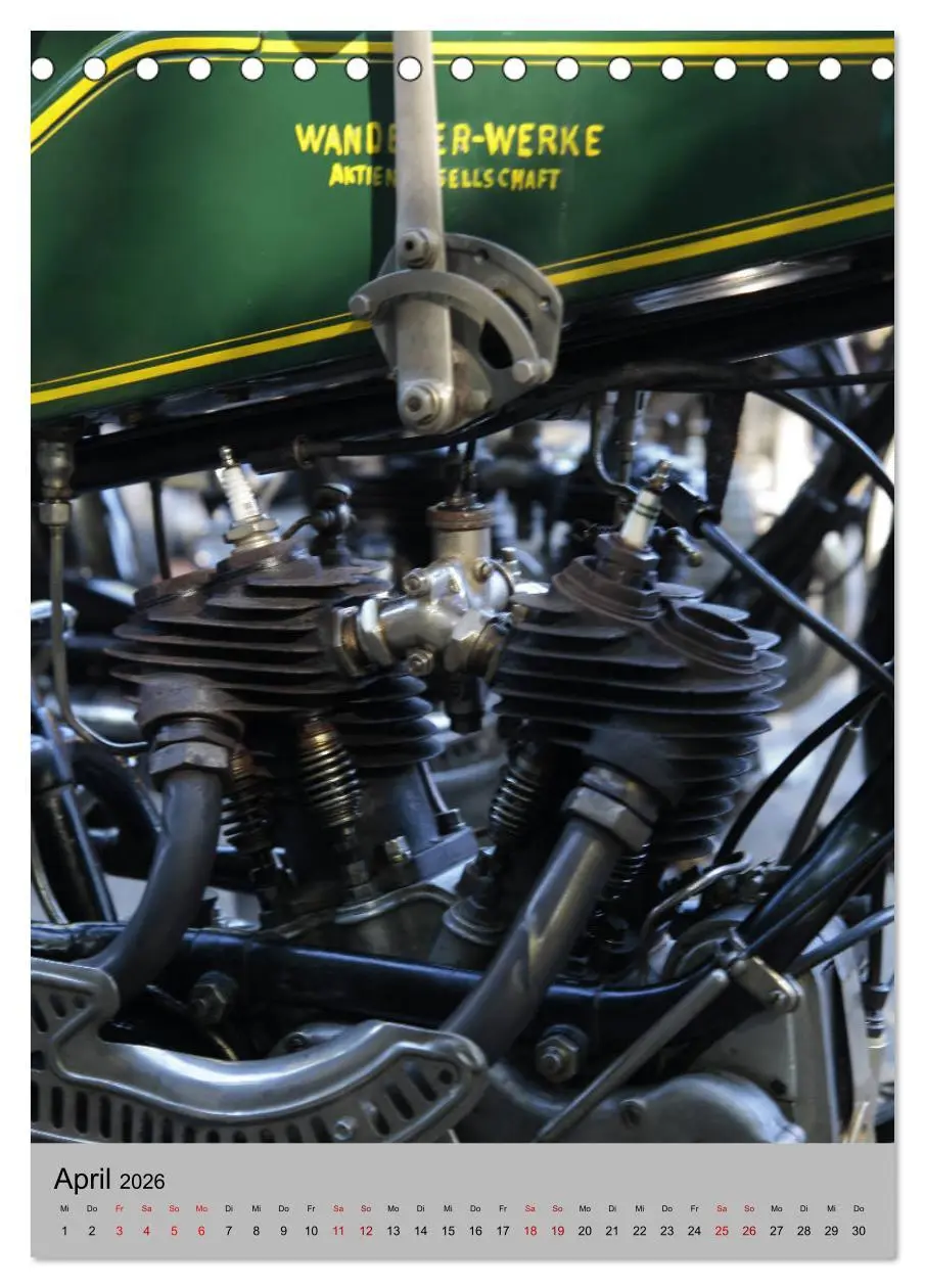 Bild: 9783516420159 | Motorrad Oldtimer - Motoransichten (Tischkalender 2026 DIN A5...