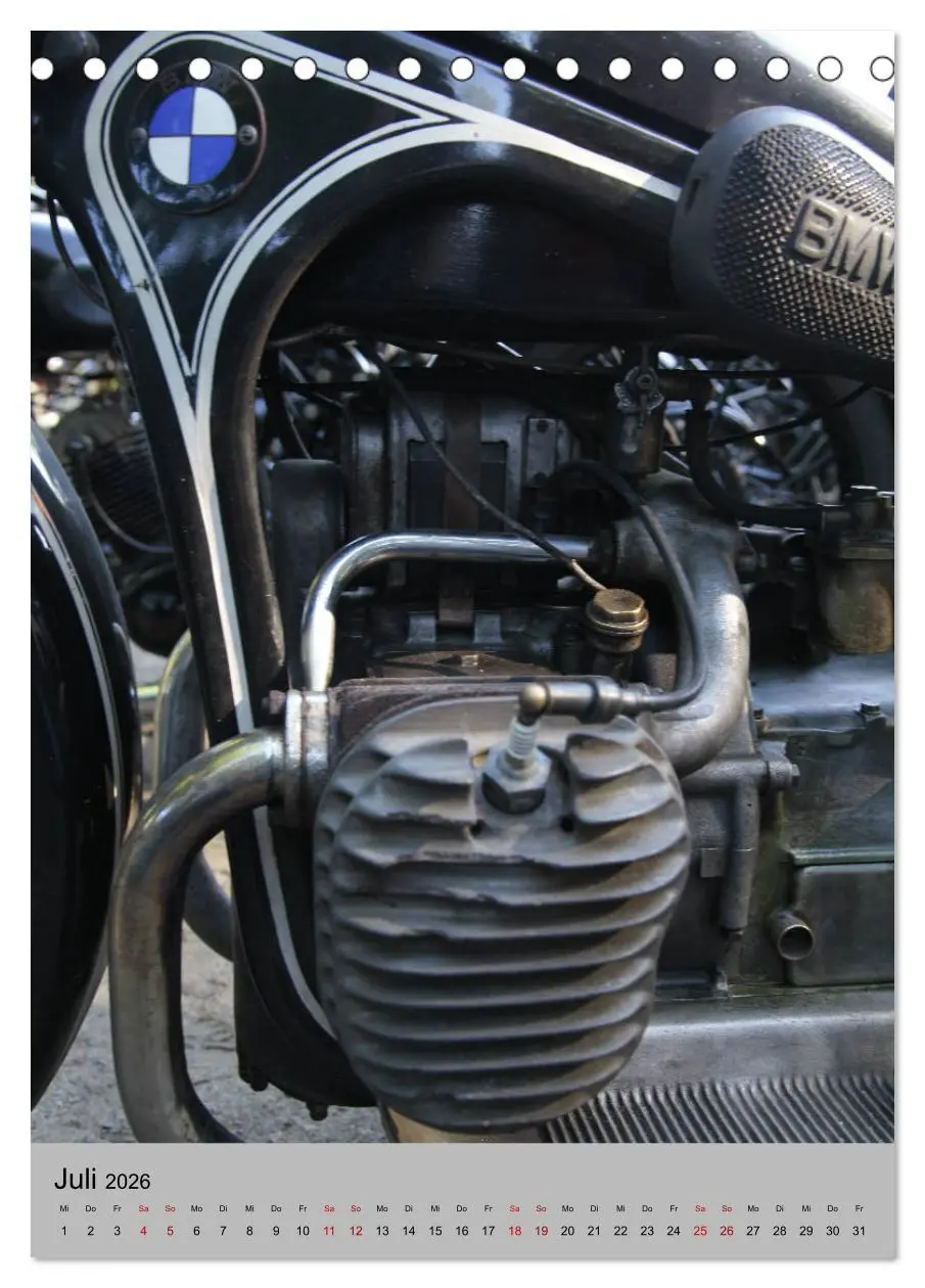 Bild: 9783516420159 | Motorrad Oldtimer - Motoransichten (Tischkalender 2026 DIN A5...