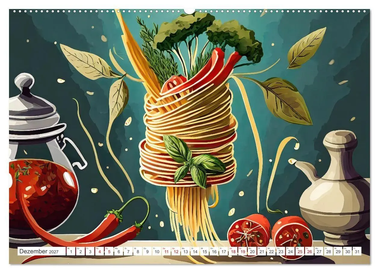 Bild: 9783569200159 | Nudel Varianten (Wandkalender 2027 DIN A2 quer), CALVENDO...