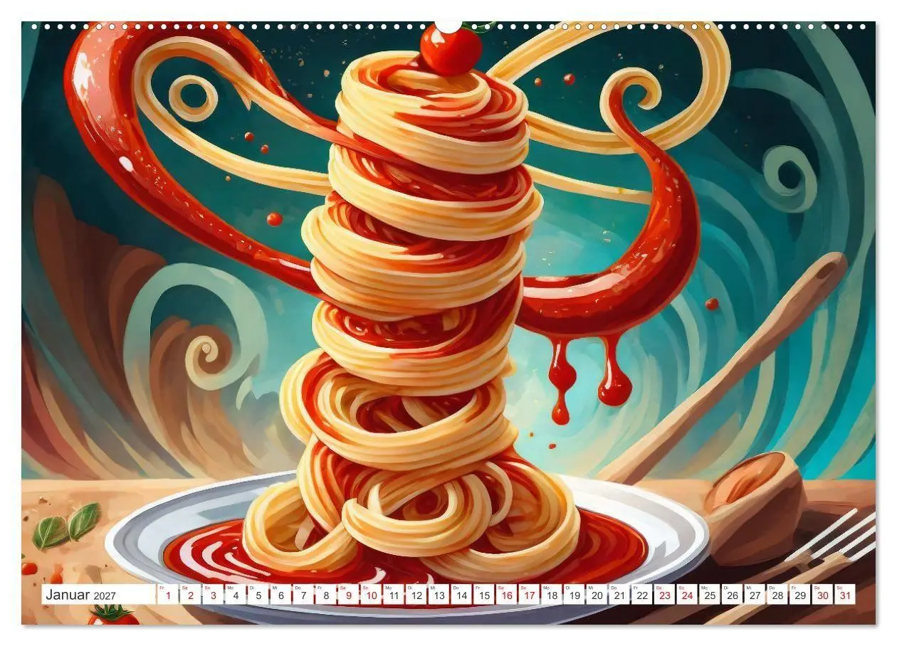 Bild: 9783569200159 | Nudel Varianten (Wandkalender 2027 DIN A2 quer), CALVENDO...