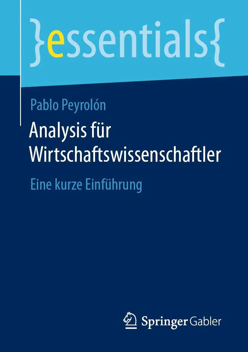 Cover: 9783658300159 | Analysis für Wirtschaftswissenschaftler | Eine kurze Einführung | Buch