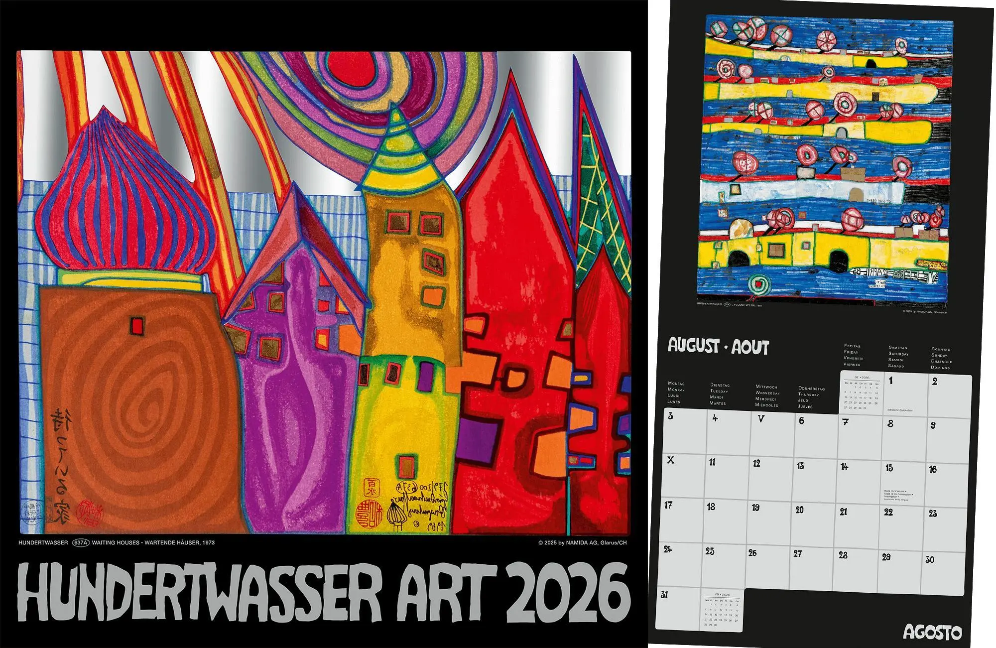 Cover: 9783910430259 | Hundertwasser Broschürenkalender Art 2026 | Wörner Verlag GmbH | 28 S.