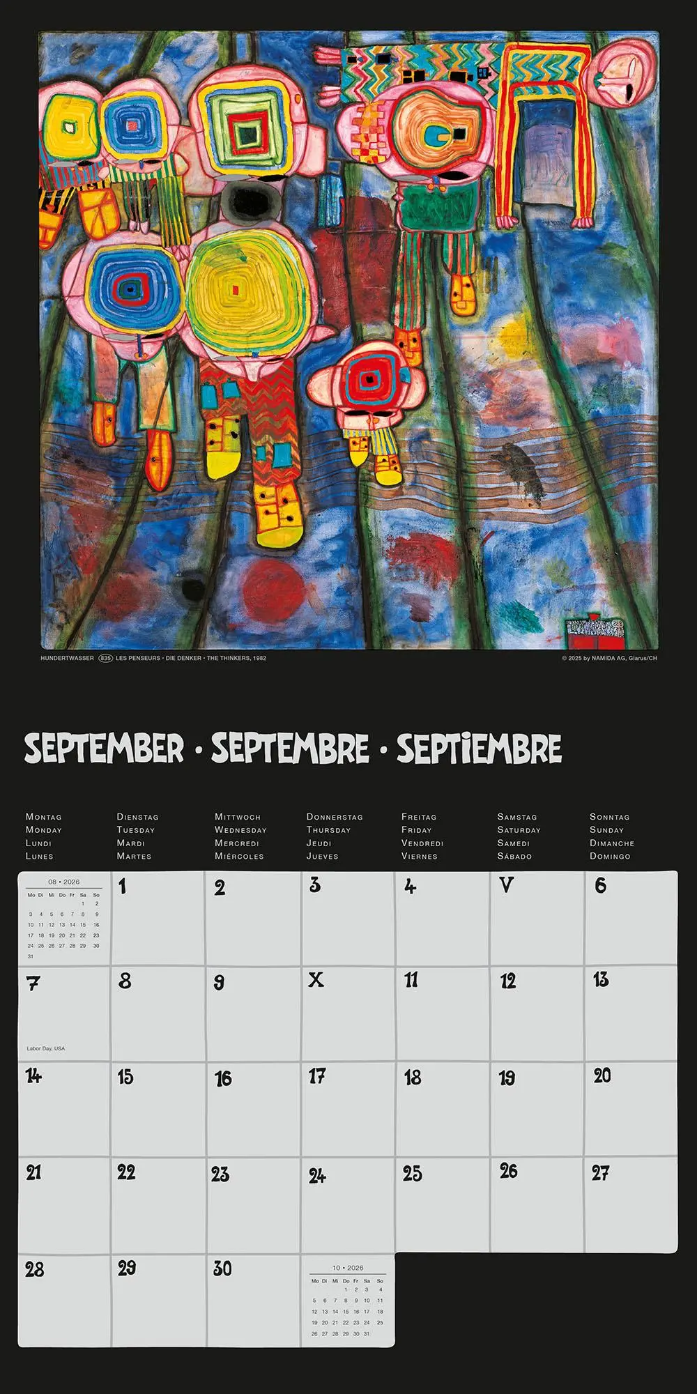 Bild: 9783910430259 | Hundertwasser Broschürenkalender Art 2026 | Wörner Verlag GmbH | 28 S.