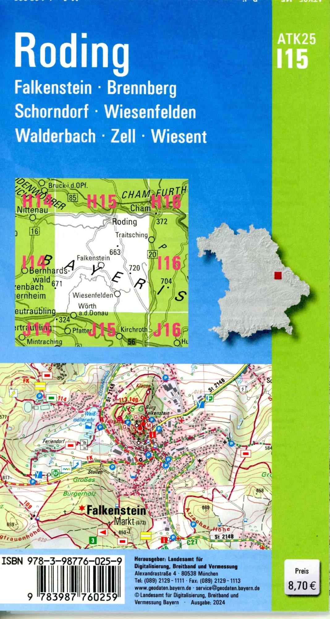 Bild: 9783987760259 | ATK25-I15 Roding (Amtliche Topographische Karte 1:25000) | Deutsch