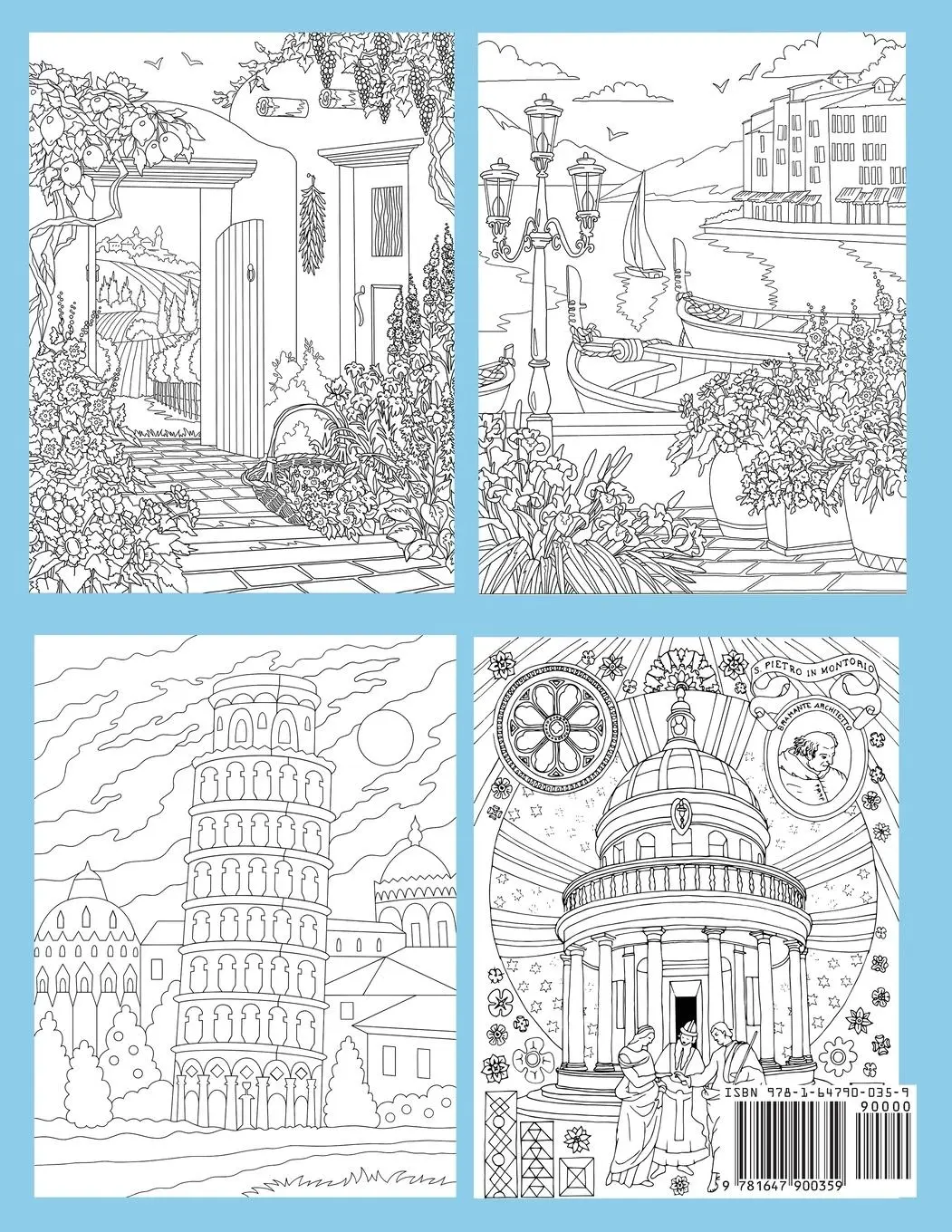 Rückseite: 9781647900359 | Enchanting Italy Coloring Book | Dylanna Press | Taschenbuch | 2020