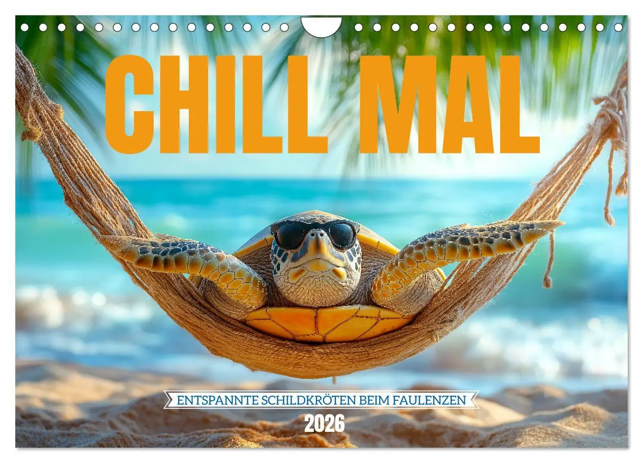 Cover: 9783457310359 | CHILL MAL - Entspannte Schildkröten beim Faulenzen (Wandkalender...