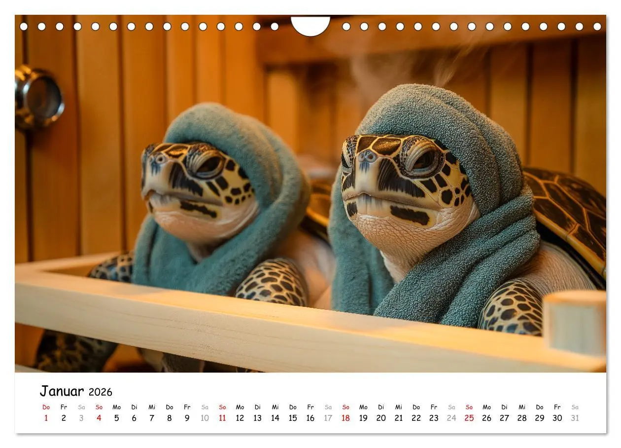 Bild: 9783457310359 | CHILL MAL - Entspannte Schildkröten beim Faulenzen (Wandkalender...