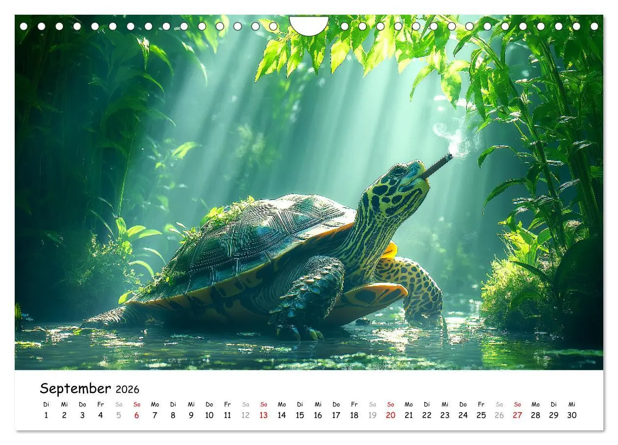 Bild: 9783457310359 | CHILL MAL - Entspannte Schildkröten beim Faulenzen (Wandkalender...