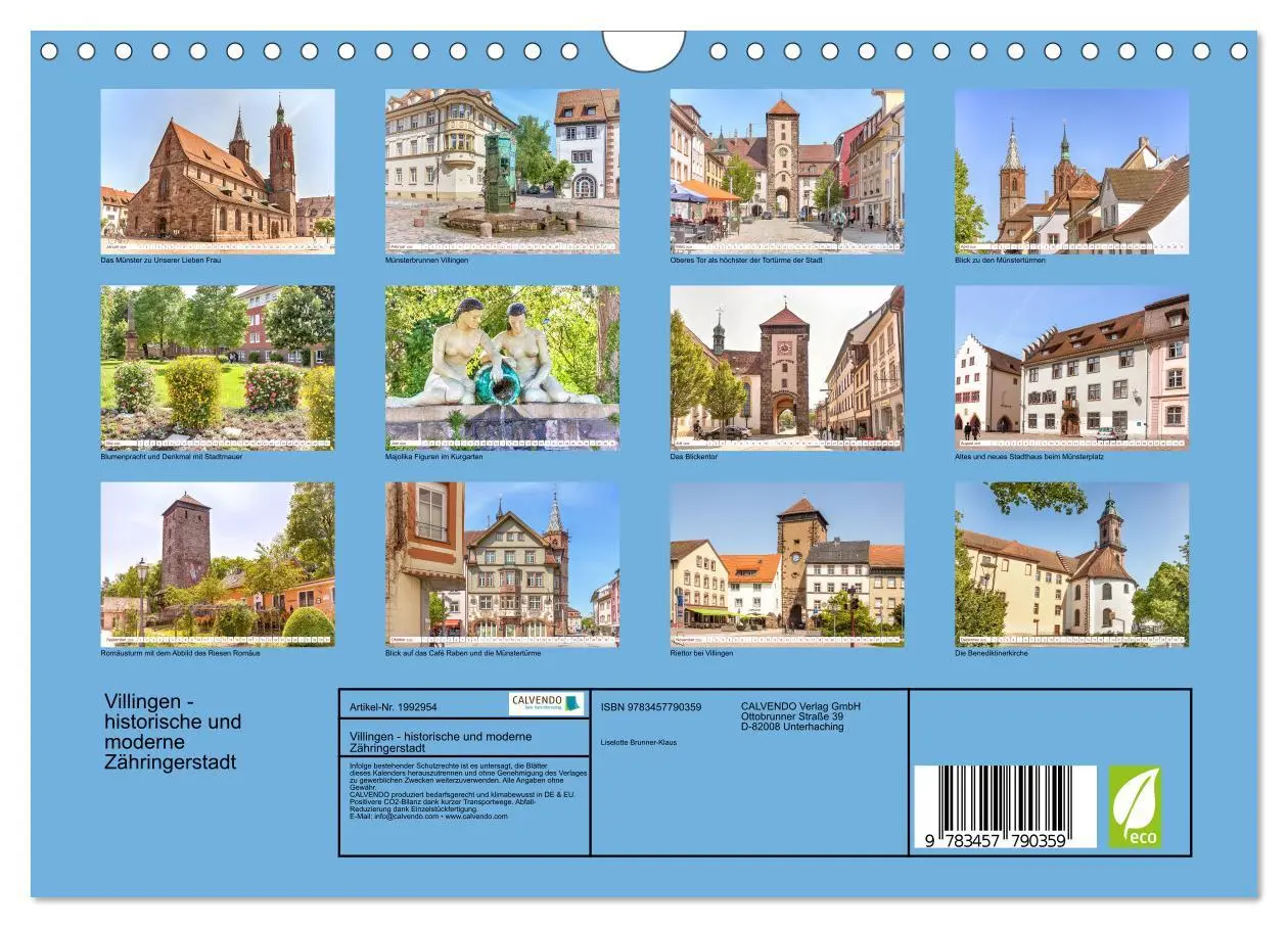 Bild: 9783457790359 | Villingen - historische und moderne Zähringerstadt (Wandkalender...
