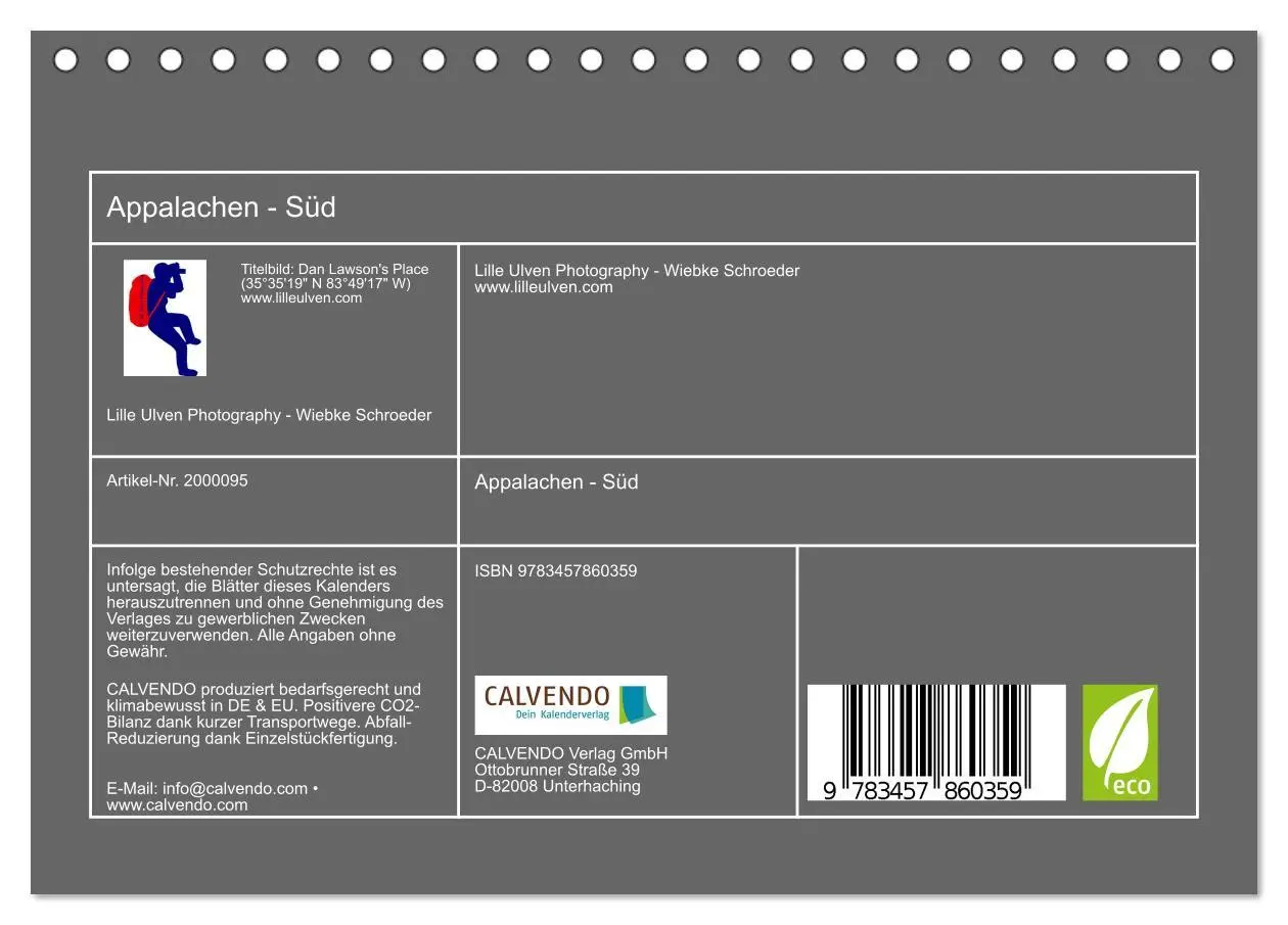 Bild: 9783457860359 | Appalachen - Süd (Tischkalender 2026 DIN A5 quer), CALVENDO...