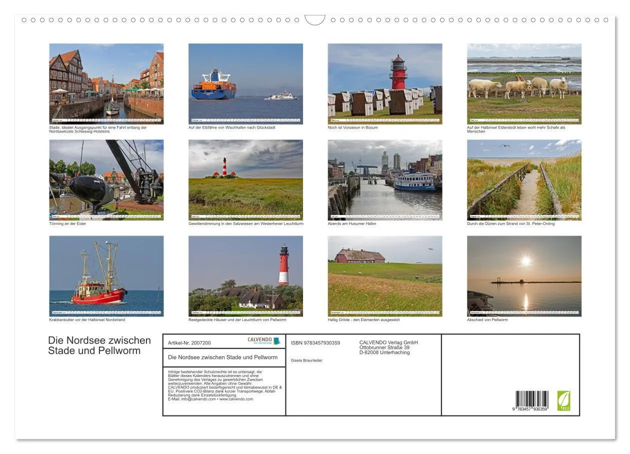 Bild: 9783457930359 | Die Nordsee zwischen Stade und Pellworm (Wandkalender 2026 DIN A2...