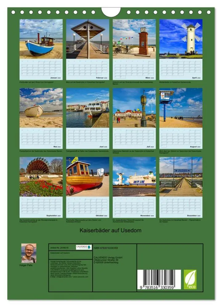 Bild: 9783516330359 | Kaiserbäder auf Usedom (Wandkalender 2026 DIN A4 hoch), CALVENDO...