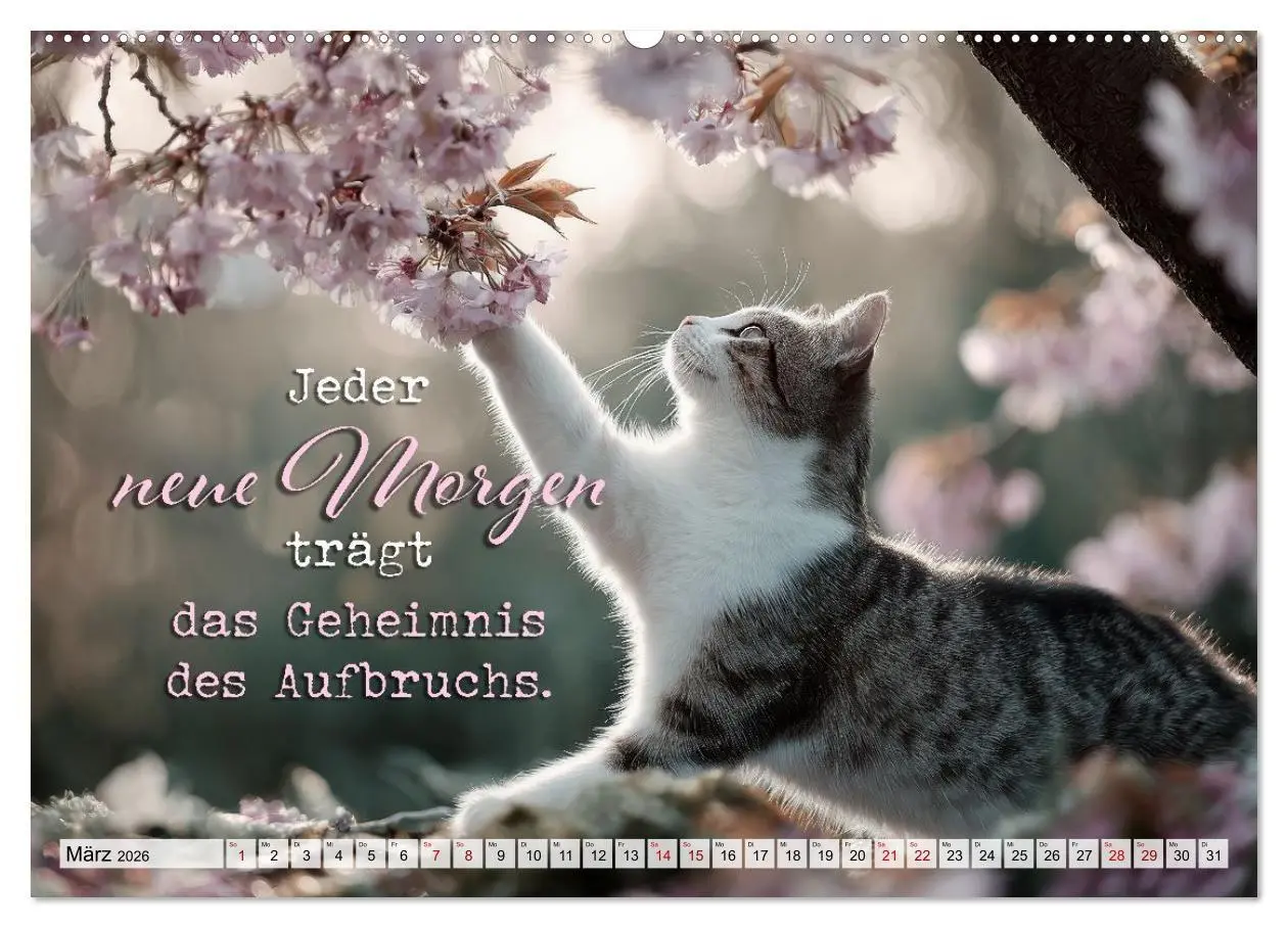 Bild: 9783516710359 | Katzenpoesie - Herzberührende Verse (Wandkalender 2026 DIN A2...