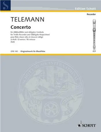 Cover: 9790001100359 | Concert D | Georg Philipp Telemann | Buch | Schott Music