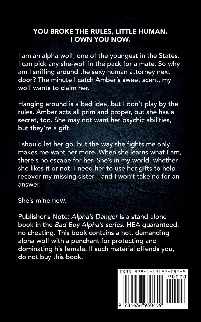Rückseite: 9781636930459 | Alpha's Danger | An MC Werewolf Romance | Renee Rose (u. a.) | Buch