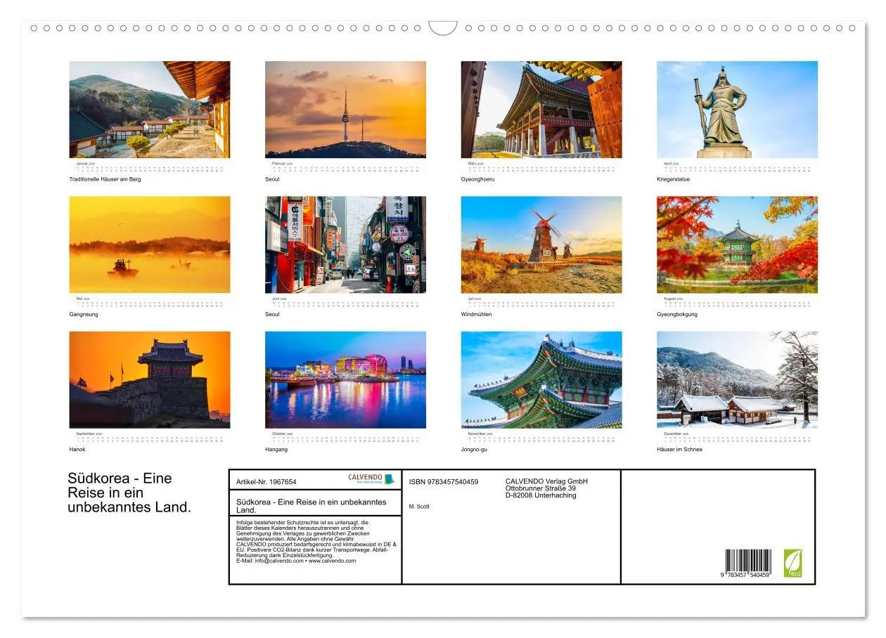 Bild: 9783457540459 | Südkorea - Eine Reise in ein unbekanntes Land. (Wandkalender 2026...