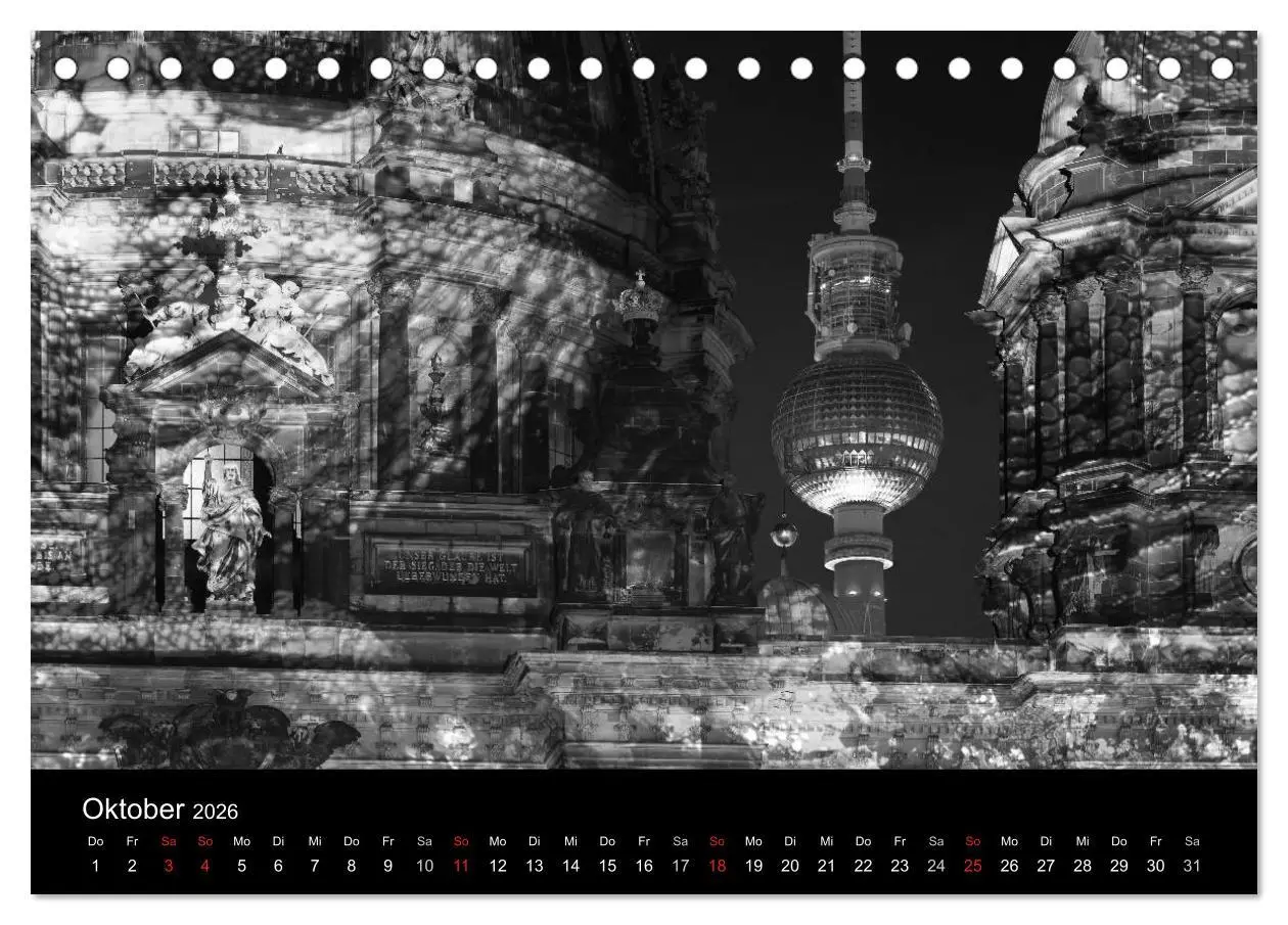 Bild: 9783516180459 | Berlin Monochrome (Tischkalender 2026 DIN A5 quer), CALVENDO...