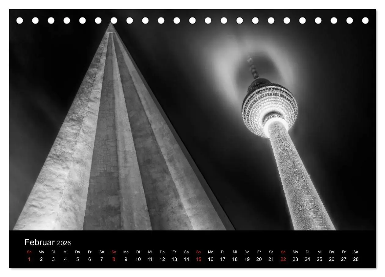 Bild: 9783516180459 | Berlin Monochrome (Tischkalender 2026 DIN A5 quer), CALVENDO...