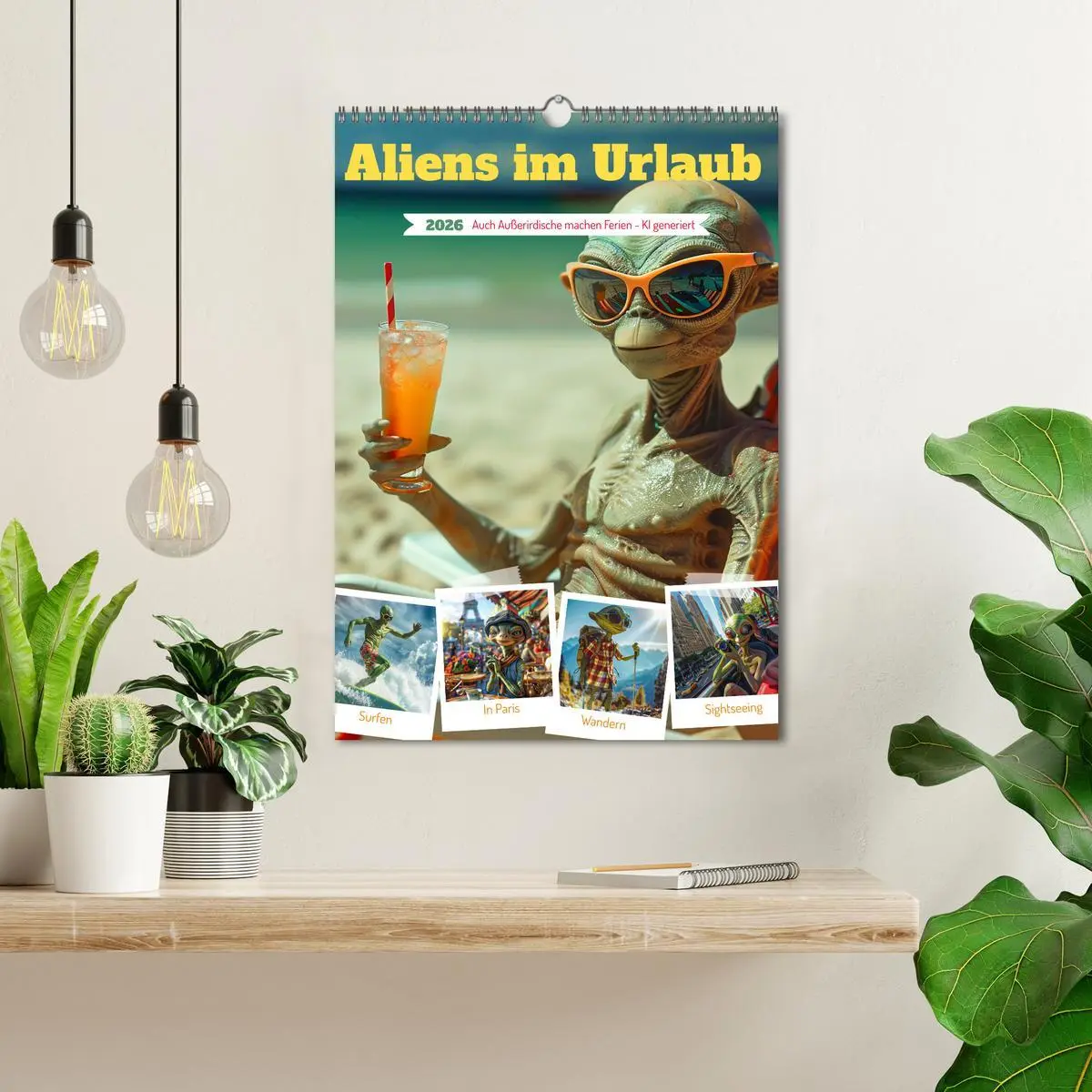 Bild: 9783516250459 | Aliens im Urlaub (Wandkalender 2026 DIN A3 hoch), CALVENDO...