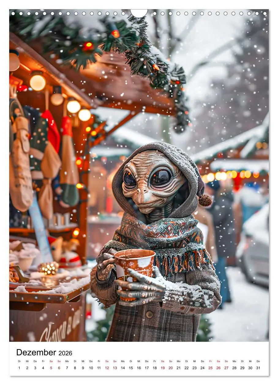 Bild: 9783516250459 | Aliens im Urlaub (Wandkalender 2026 DIN A3 hoch), CALVENDO...