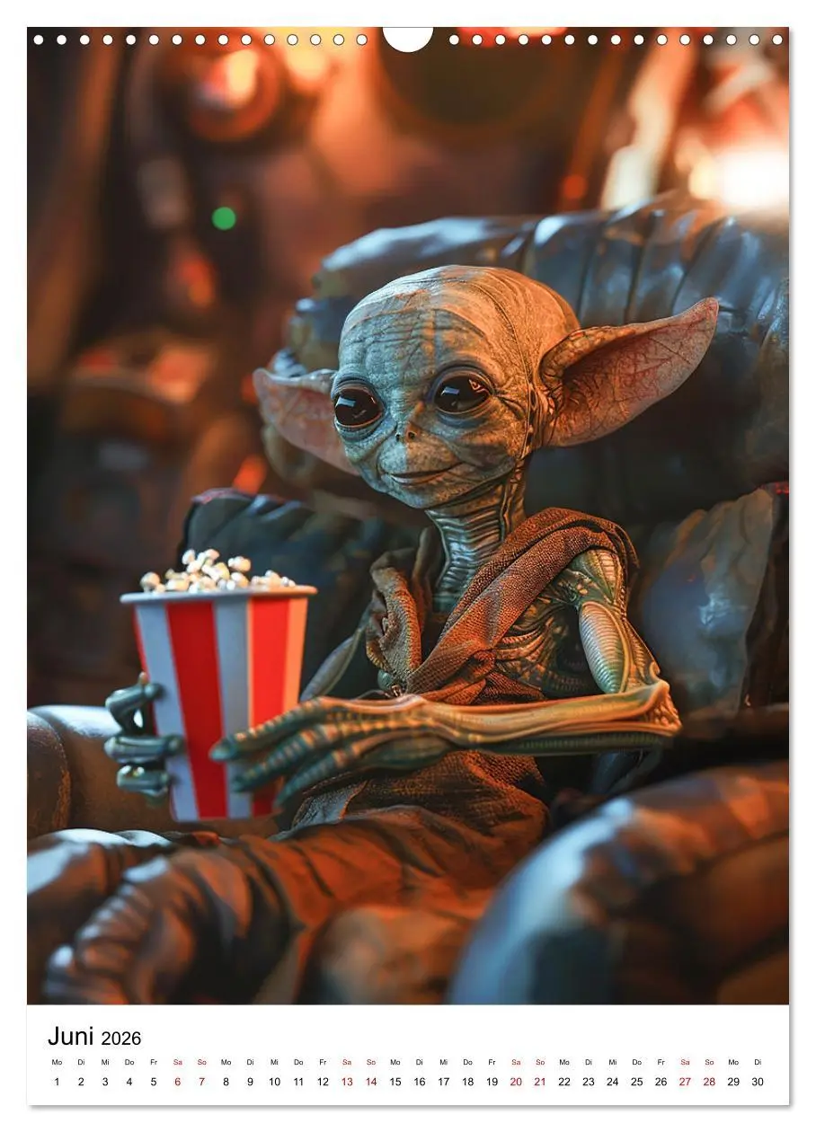 Bild: 9783516250459 | Aliens im Urlaub (Wandkalender 2026 DIN A3 hoch), CALVENDO...