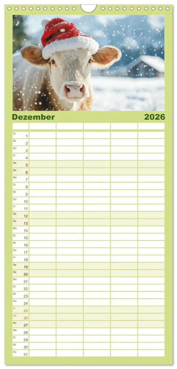 Bild: 9783516490459 | Familienplaner 2026 - KÜHE AUF DER ALM - Der Kalender aus Bayern...