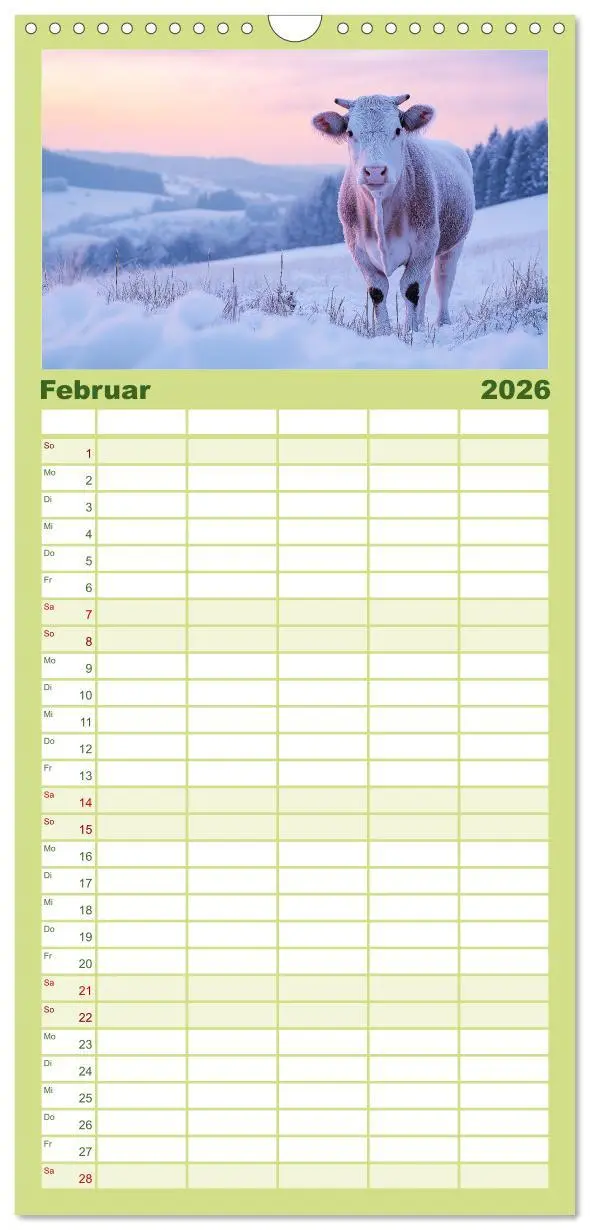 Bild: 9783516490459 | Familienplaner 2026 - KÜHE AUF DER ALM - Der Kalender aus Bayern...