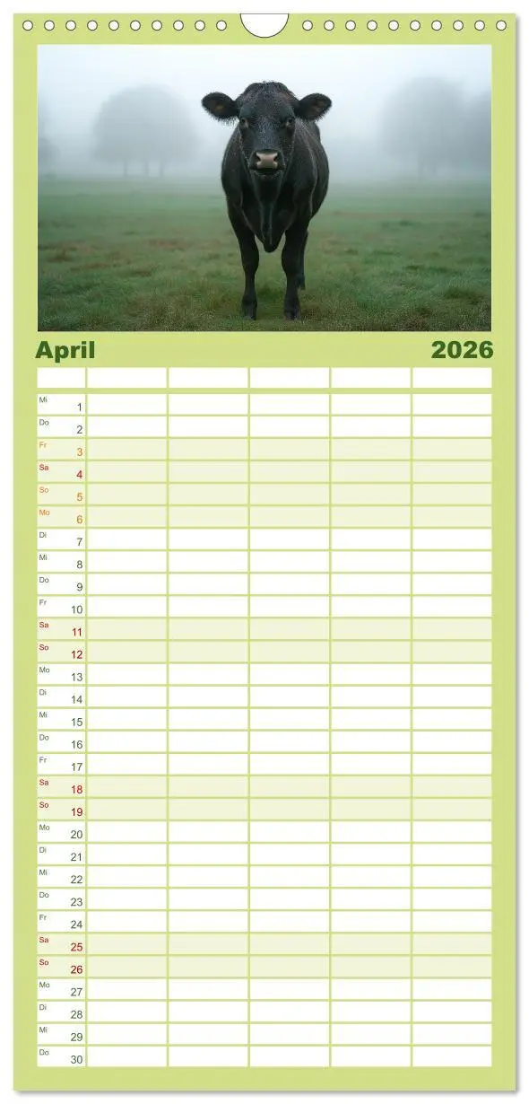 Bild: 9783516490459 | Familienplaner 2026 - KÜHE AUF DER ALM - Der Kalender aus Bayern...