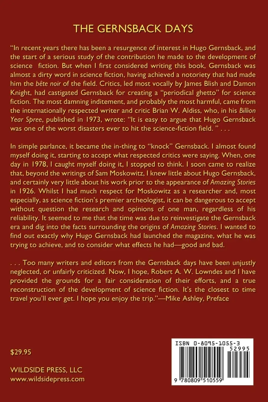 Rückseite: 9780809510559 | The Gernsback Days | Mike Ashley (u. a.) | Taschenbuch | Paperback