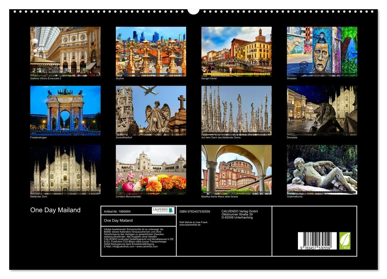 Bild: 9783457530559 | One Day Mailand (hochwertiger Premium Wandkalender 2026 DIN A2...