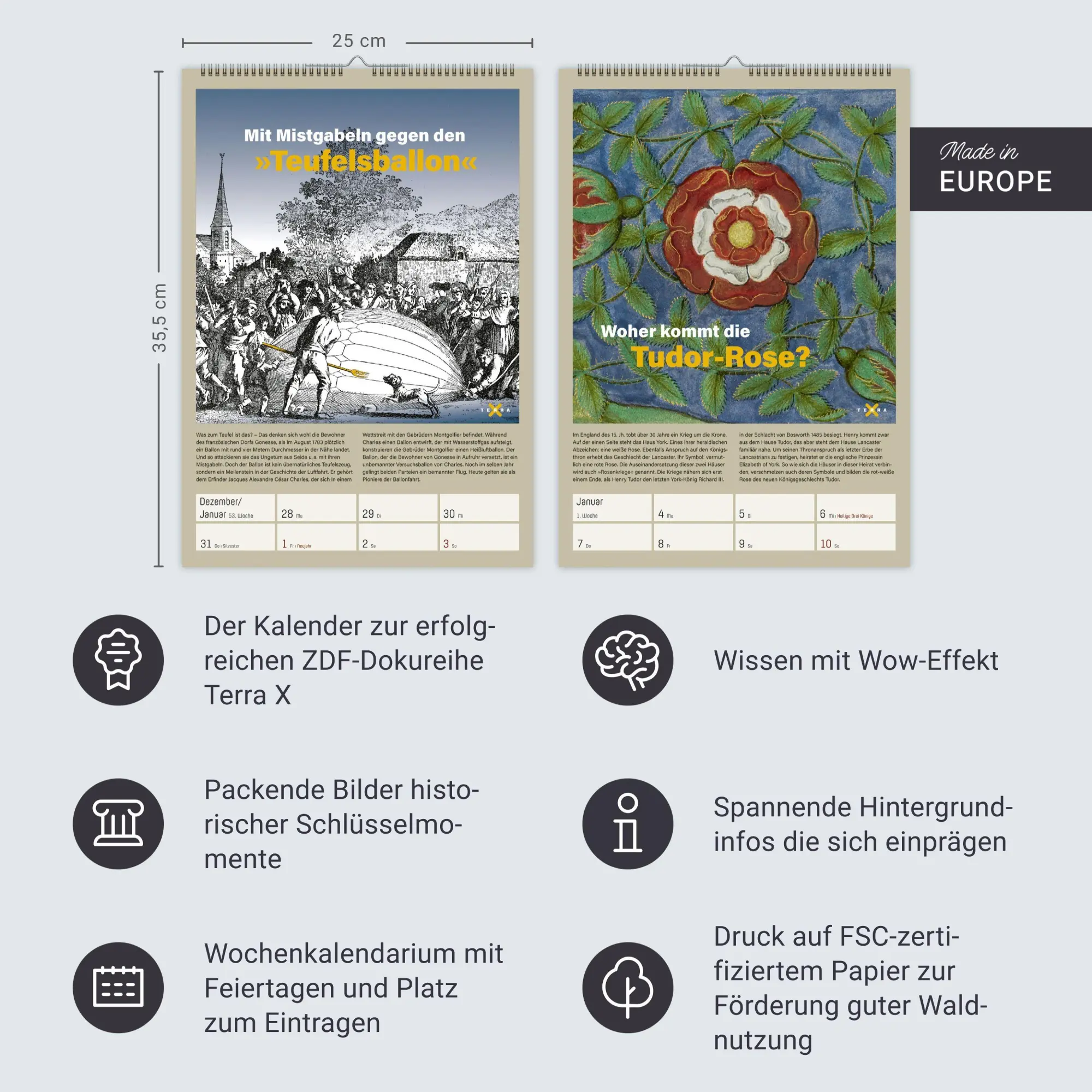 Bild: 9783840040559 | Terra X History Wochenplaner 2027 | Kalender | 54 S. | Deutsch | 2027