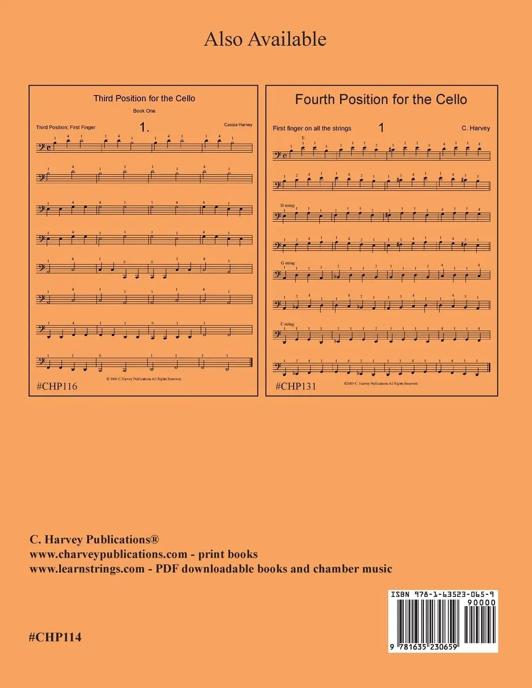 Rückseite: 9781635230659 | Second Position for the Cello, Book One | Cassia Harvey | Taschenbuch