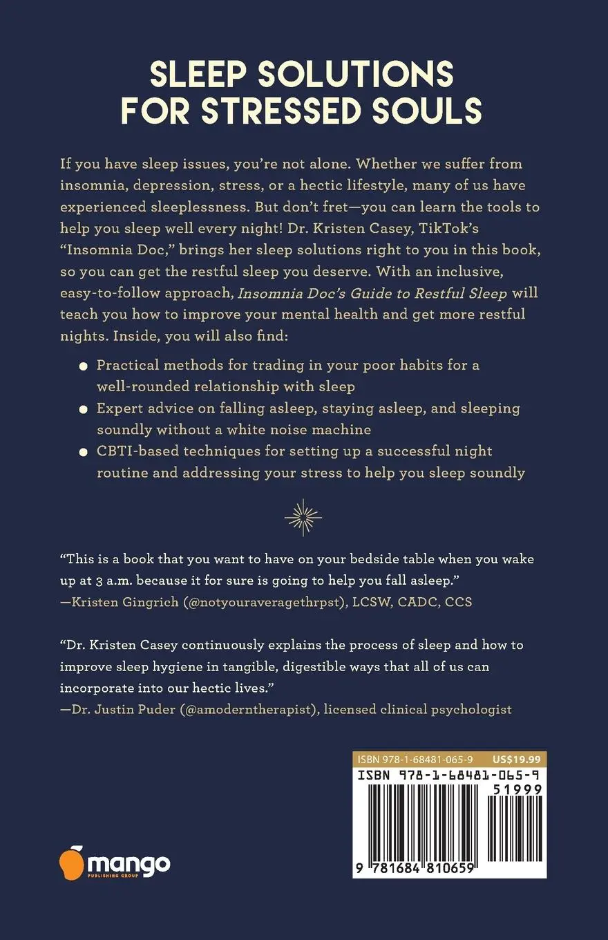 Rückseite: 9781684810659 | Insomnia Doc's Guide to Restful Sleep | Kristen Casey | Taschenbuch