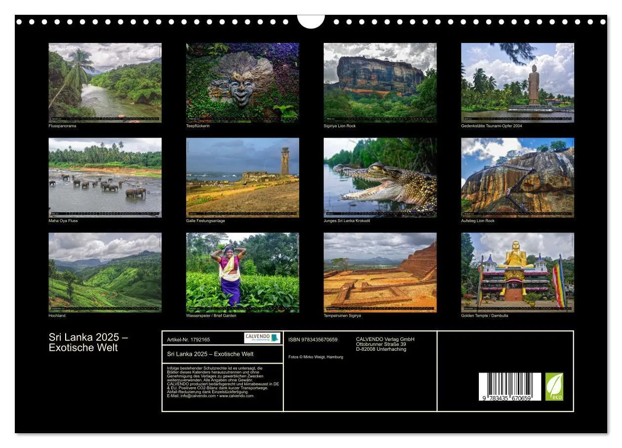 Bild: 9783435670659 | Sri Lanka 2025 - Exotische Welt (Wandkalender 2025 DIN A3 quer),...