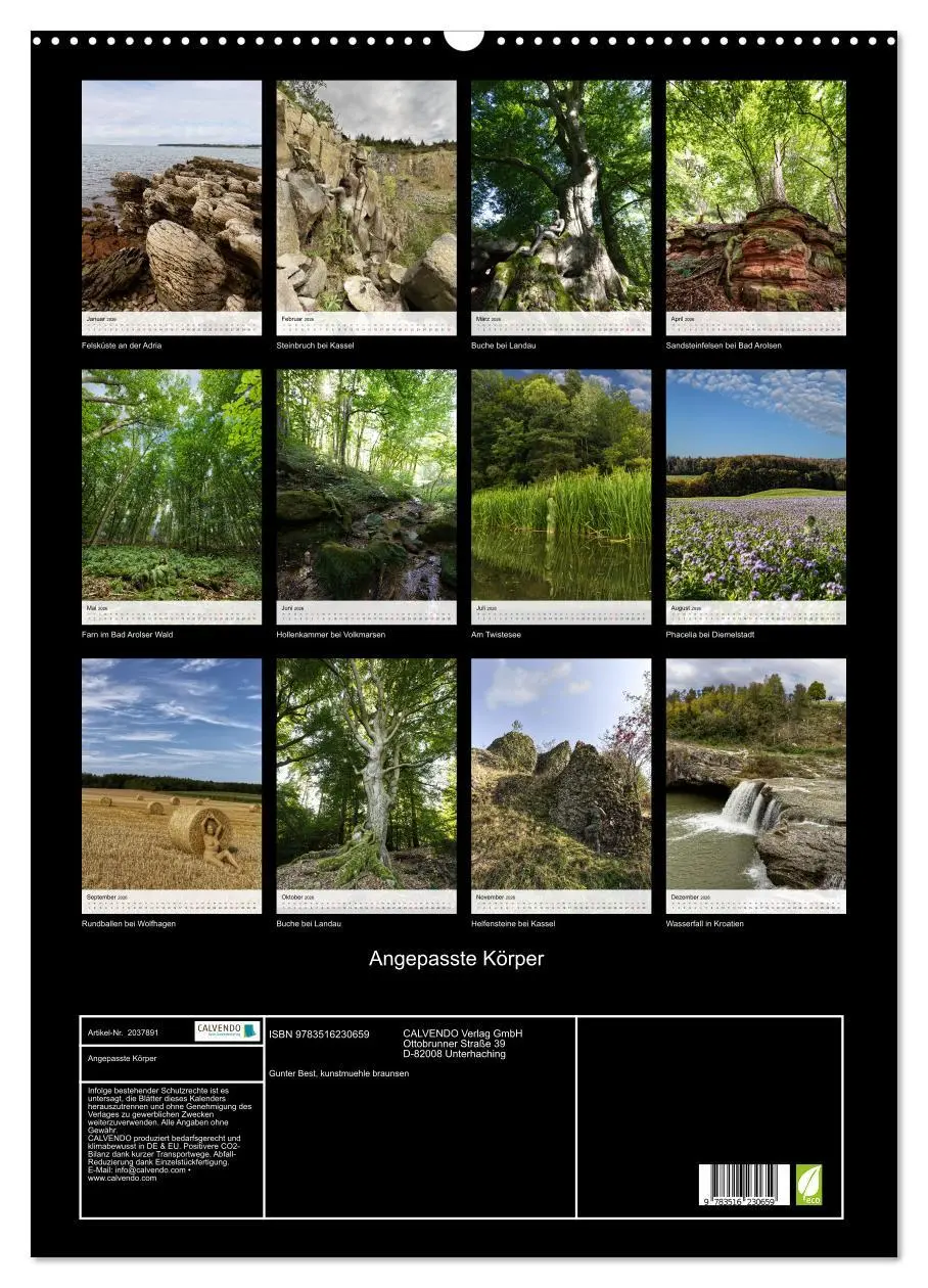 Bild: 9783516230659 | Angepasste Körper (Wandkalender 2026 DIN A2 hoch), CALVENDO...