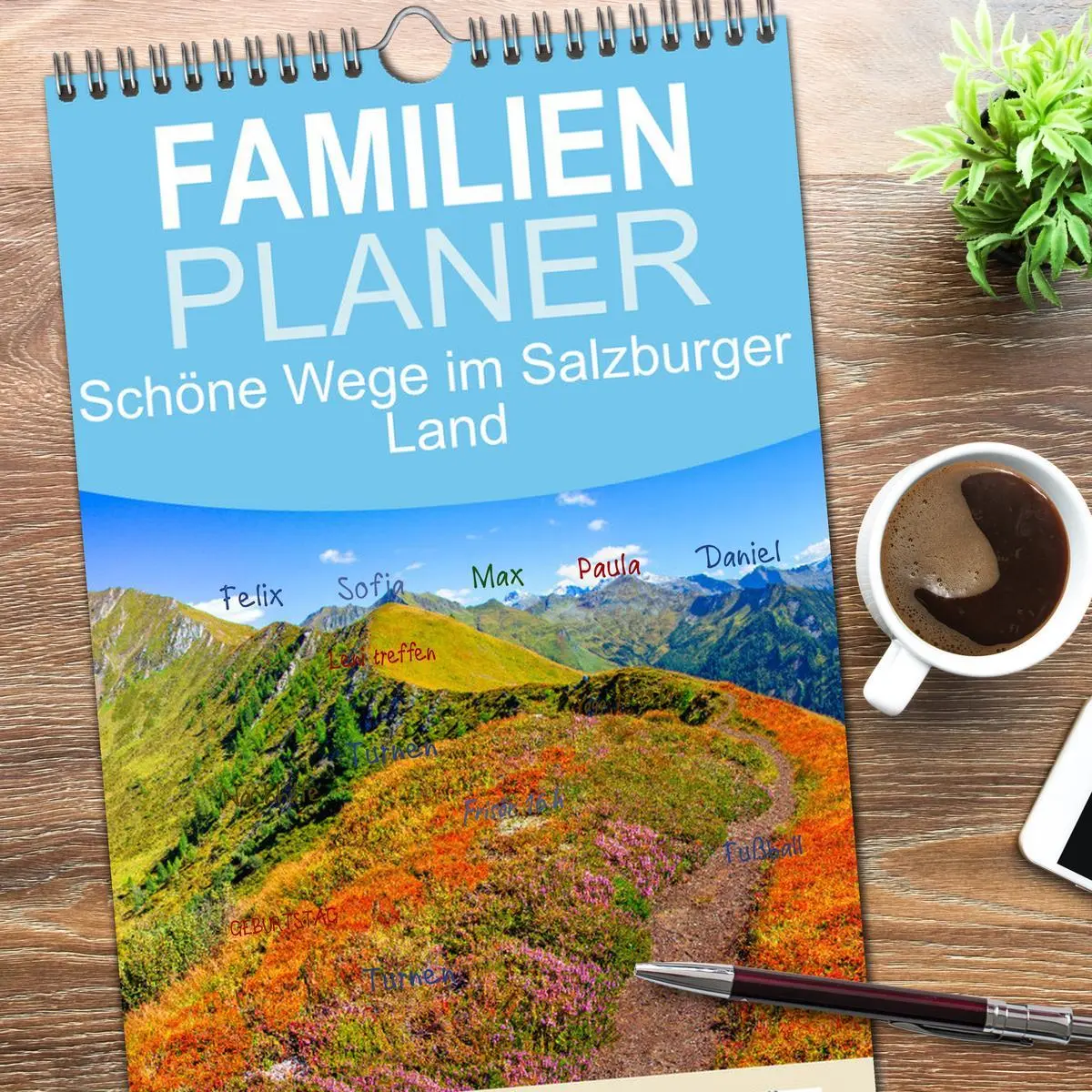 Bild: 9783516610659 | Familienplaner 2026 - Schöne Wege im Salzburger Land mit 5 Spalten...
