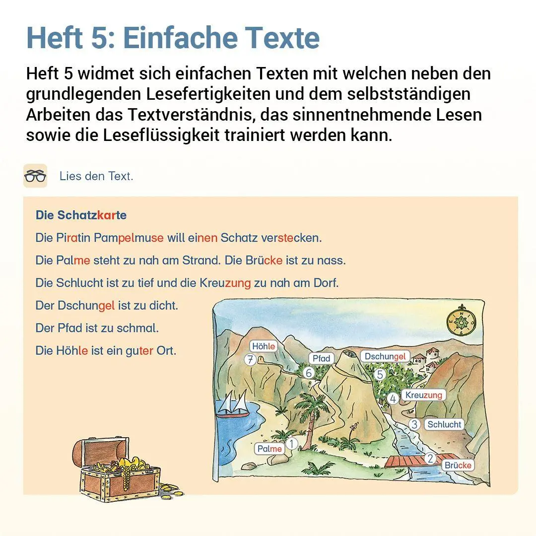 Bild: 9783619120659 | Lesen mit Rico Schnabel, Heft 5: Einfache Texte - silbierte Ausgabe