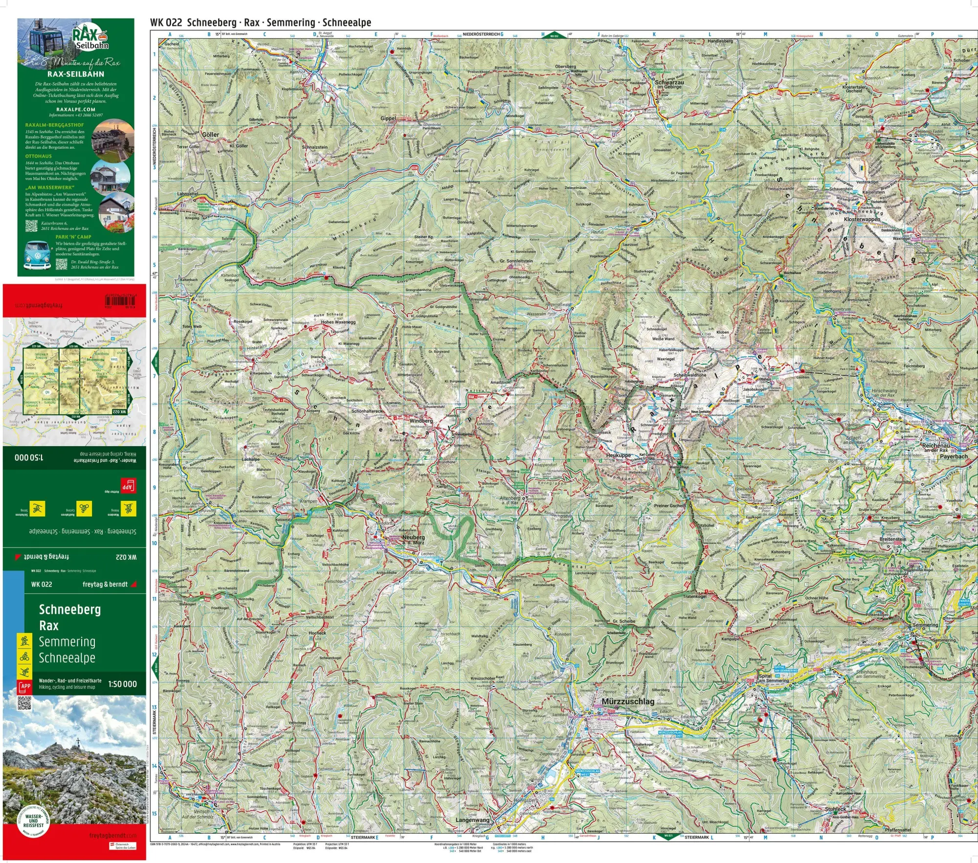 Bild: 9783707920659 | freytag &amp; berndt Wanderkarte WK 022 Schneeberg - Rax, Semmering -...