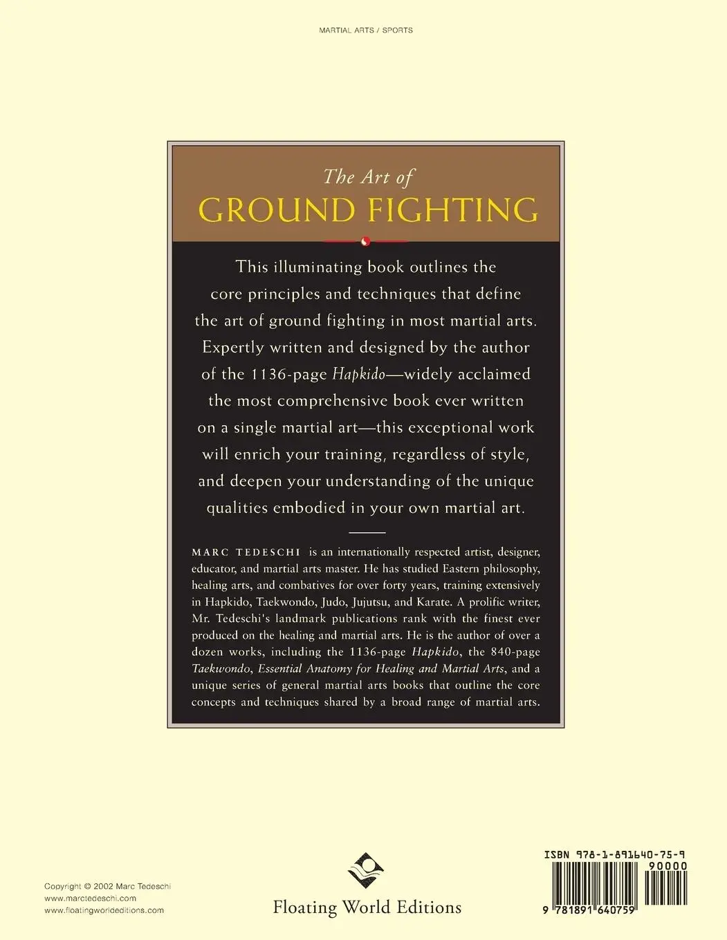 Rückseite: 9781891640759 | The Art of Ground Fighting | Principles &amp; Techniques | Marc Tedeschi